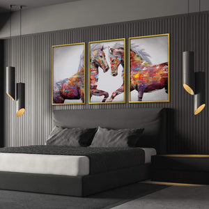 Graffiti Stallion Canvas Art Clock Canvas