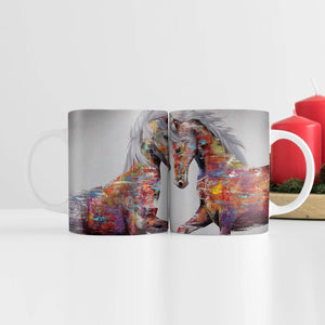 Graffiti Stallion Mug Mug White Clock Canvas