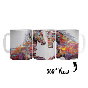 Graffiti Stallion Mug Mug White Clock Canvas