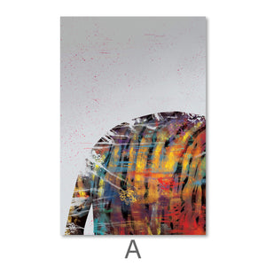 Graffiti Tiger Canvas Art A / 40 x 60cm / Unframed Canvas Print Clock Canvas