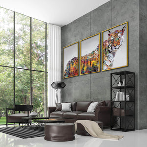 Graffiti Tiger Canvas Art Clock Canvas