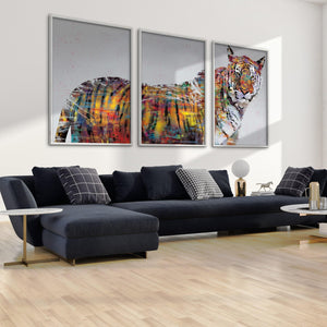 Graffiti Tiger Canvas Art Clock Canvas