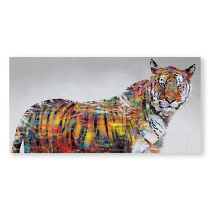 Graffiti Tiger Canvas - Single Panel Art Clock Canvas