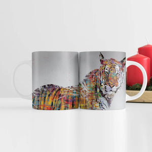 Graffiti Tiger Mug Mug White Clock Canvas