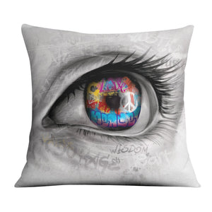 Graffiti Vision Cushion Cushion Cushion Square Clock Canvas