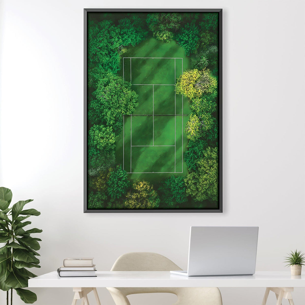 Grass Court Forest Canvas Art Clock Canvas