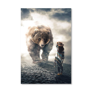 Great Grizzly Canvas Art Clock Canvas