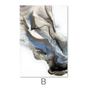 Grey Smoke Canvas Art B / 30 x 45cm / Unframed Canvas Print Clock Canvas