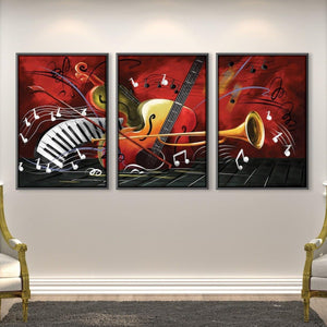 Groovy Sounds Canvas Art Clock Canvas