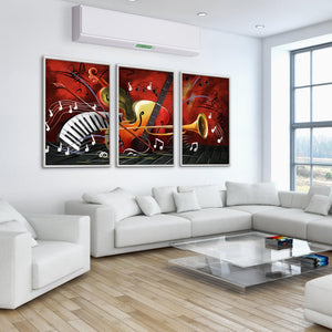 Groovy Sounds Canvas Art Clock Canvas