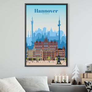 Hannover Canvas - Studio 324 Art Clock Canvas