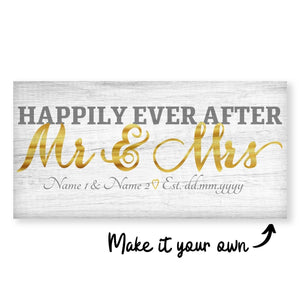 Happily Ever After Canvas Art Clock Canvas
