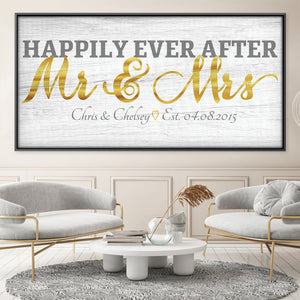 Happily Ever After Canvas Art Clock Canvas