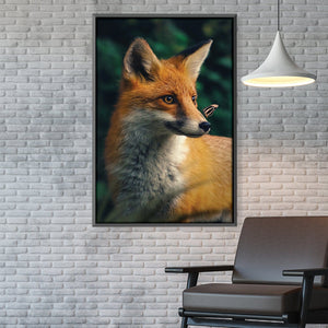 Happy Fox Canvas Art Clock Canvas