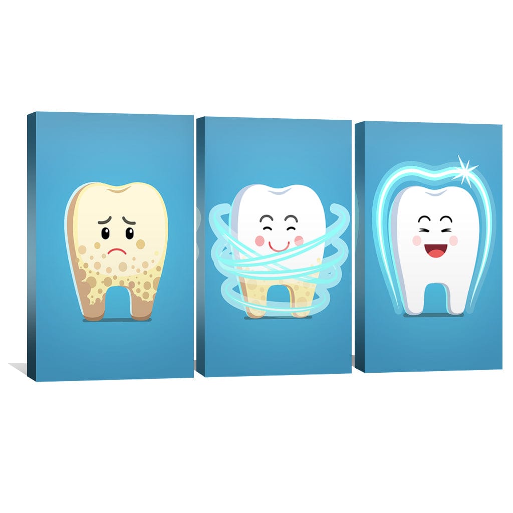 Happy Teeth Canvas Art Clock Canvas