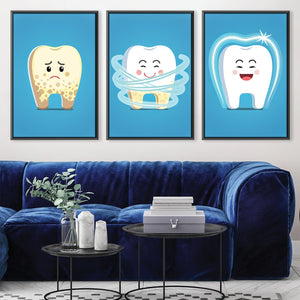 Happy Teeth Canvas Art Clock Canvas