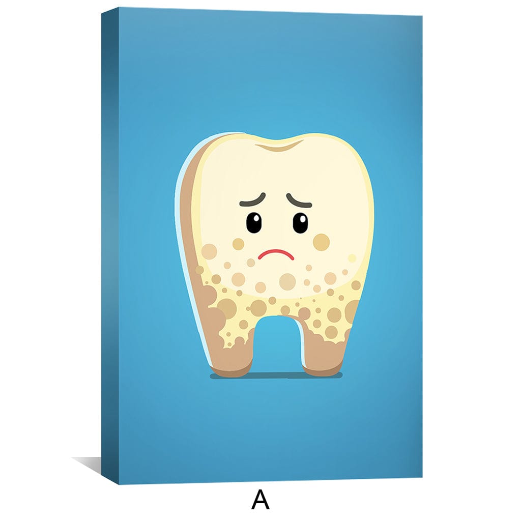 Happy Teeth Canvas Art Clock Canvas