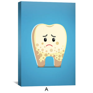 Happy Teeth Canvas Art Clock Canvas