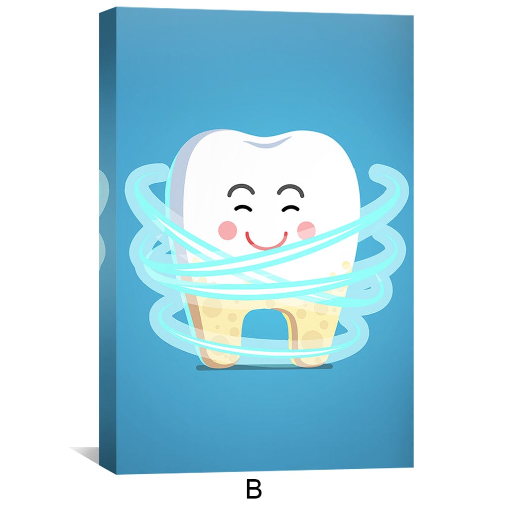 Happy Teeth Canvas Art Clock Canvas