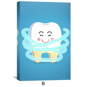 Happy Teeth Canvas Art Clock Canvas