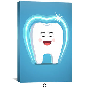 Happy Teeth Canvas Art Clock Canvas