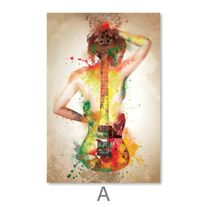 Harmonic Splash Canvas Art A / 40 x 60cm / Unframed Canvas Print Clock Canvas