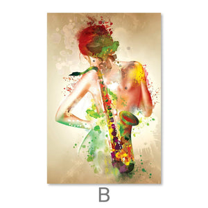 Harmonic Splash Canvas Art B / 40 x 60cm / Unframed Canvas Print Clock Canvas