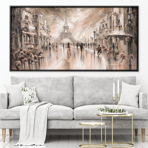 Harmony, Paris Flair Canvas Art 50 x 25cm / Unframed Canvas Print Clock Canvas