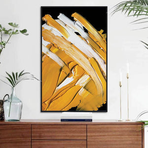 Harvest Strokes Canvas Art Clock Canvas