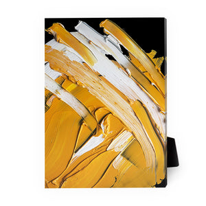 Harvest Strokes Desktop Canvas Desktop Canvas 13 x 18cm Clock Canvas