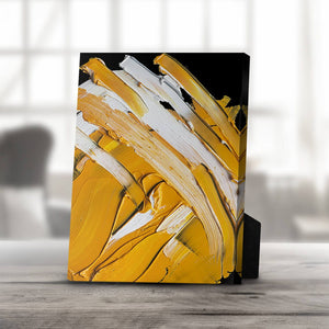 Harvest Strokes Desktop Canvas Desktop Canvas 20 x 25cm Clock Canvas