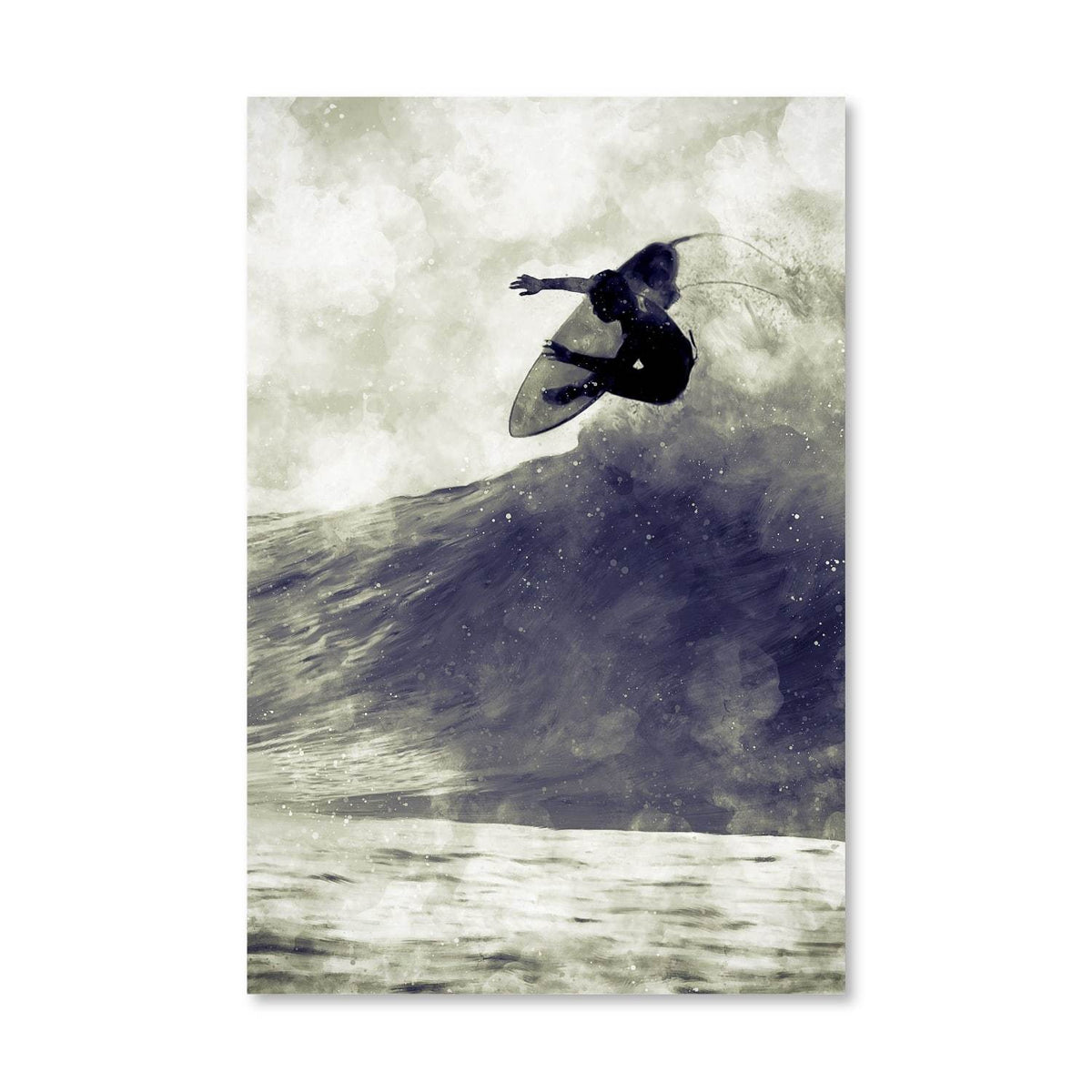 Hawaii Surf Canvas Art Clock Canvas