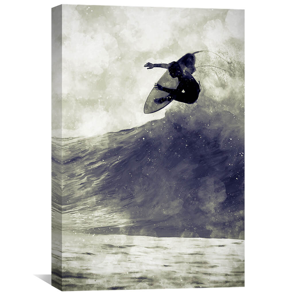 Hawaii Surf Canvas Art Clock Canvas