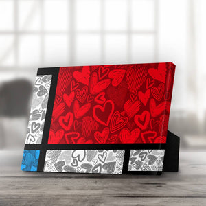 Heart Composition Desktop Canvas Desktop Canvas Clock Canvas