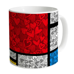 Heart Composition Mug Mug White Clock Canvas