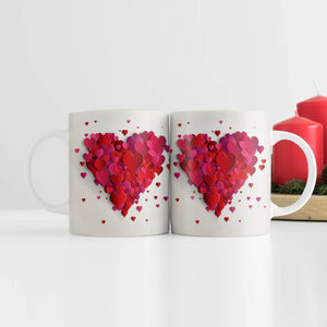 Heart Layers Mug Mug White Clock Canvas