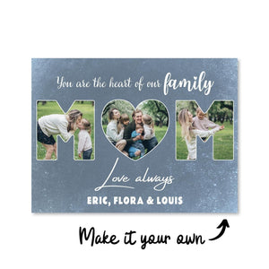 Heart of our Family Canvas Art Clock Canvas
