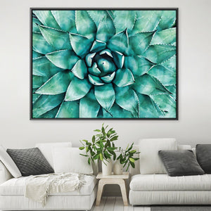 Heart of the Succulent Canvas Art Clock Canvas