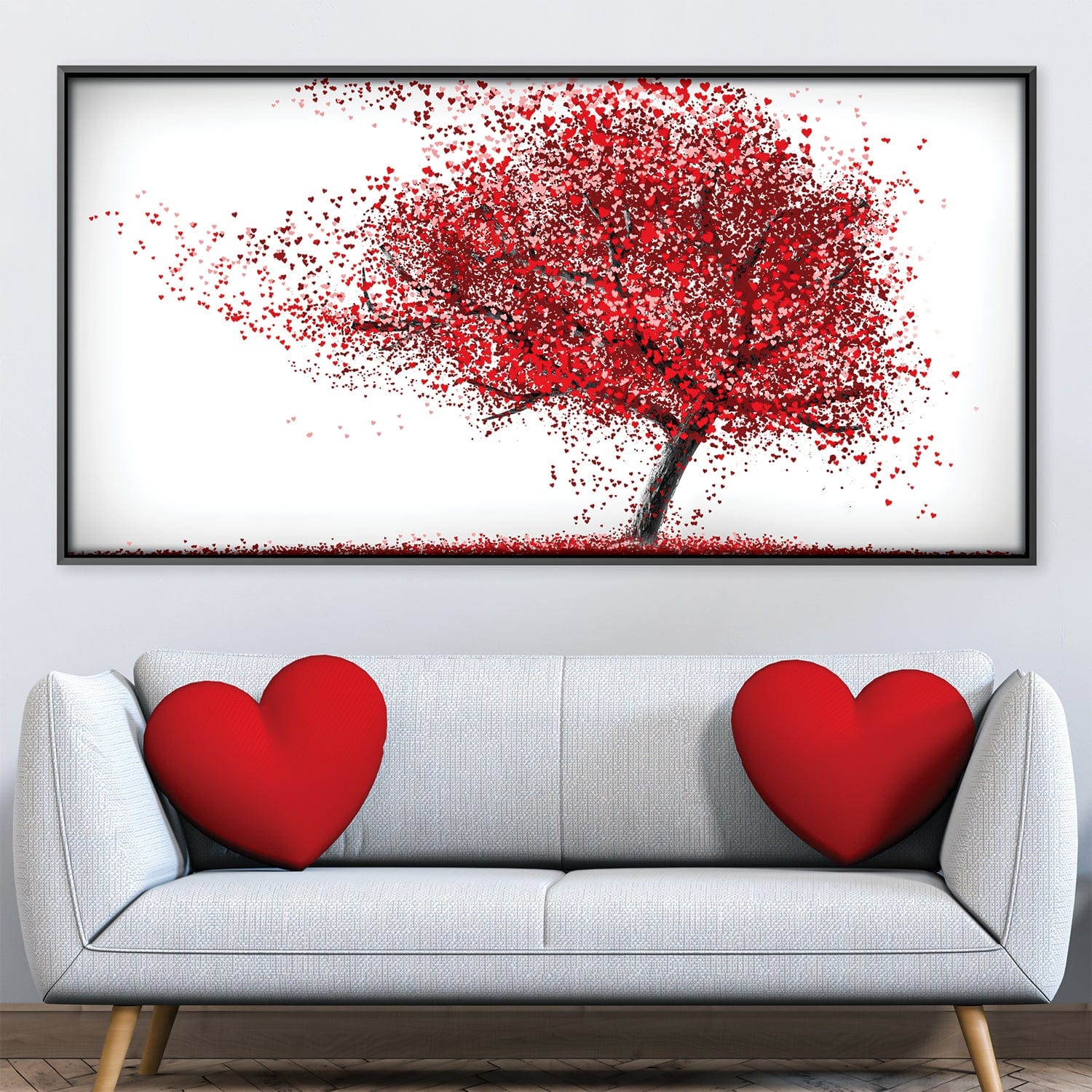 Hearts in the Wind Canvas Art Clock Canvas
