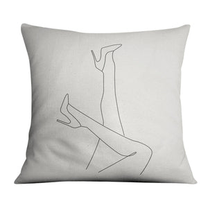Heels In The Air C Cushion Cushion 45 x 45cm Clock Canvas