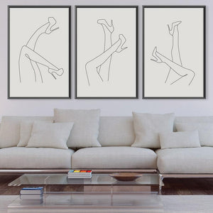 Heels In The Air Canvas Art Clock Canvas