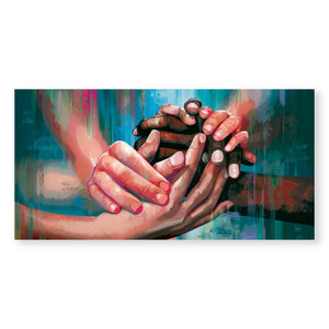 Helping Hands Canvas Art Clock Canvas