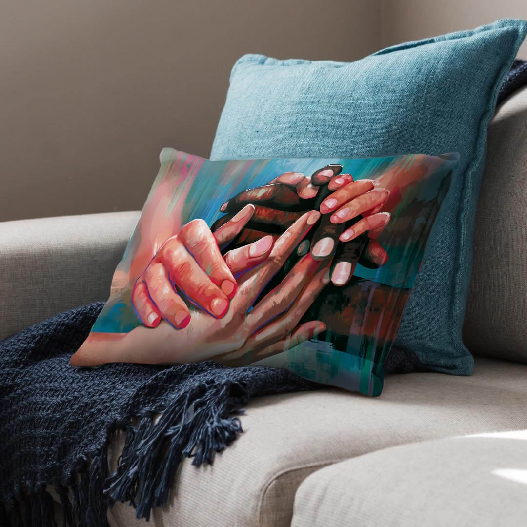 Helping Hands Cushion Cushion Cushion Landscape Clock Canvas