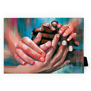 Helping Hands Desktop Canvas Desktop Canvas 18 x 13cm Clock Canvas