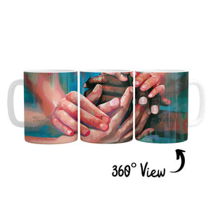 Helping Hands Mug Mug White Clock Canvas