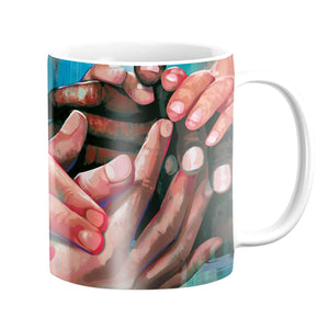 Helping Hands Mug Mug White Clock Canvas