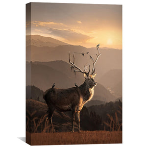 Hersh Canvas Art 30 x 45cm / Unframed Canvas Print Clock Canvas