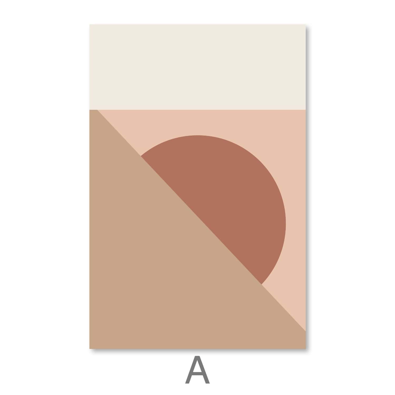 Hidden Shapes Canvas Art A / 30 x 45cm / Unframed Canvas Print Clock Canvas