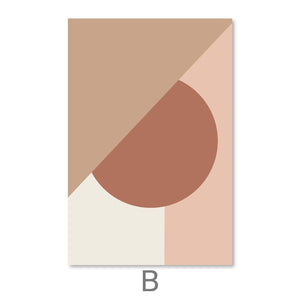 Hidden Shapes Canvas Art B / 30 x 45cm / Unframed Canvas Print Clock Canvas