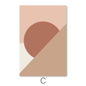 Hidden Shapes Canvas Art C / 30 x 45cm / Unframed Canvas Print Clock Canvas